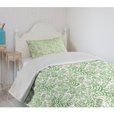 Spring Season Gardening Leaf Bedspread Set