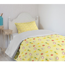 Pineapple Banana Tropical Bedspread Set