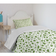 Hawaiian Plants Pattern Bedspread Set