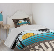 Los Angeles Beach Grunge Bedspread Set