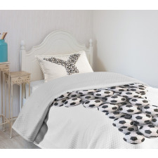 Monochrome Ball Motifs Bedspread Set