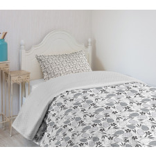 Blossoming Flowers Theme Bedspread Set