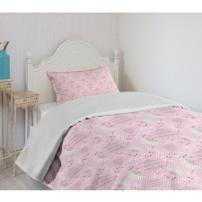 Blossoming Cherry Flowers Bedspread Set