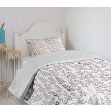 Retro Leaves and Branches Bedspread Set