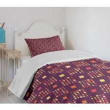 Vivid Pastel Square Bedspread Set