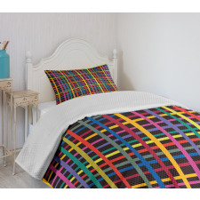 Minimalist Checkered Line Bedspread Set