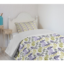 Abstract Olive Tree Branches Bedspread Set