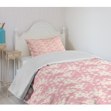 Floral Feminine Pattern Leaf Bedspread Set