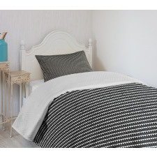 Grunge Style Chevron Zigzags Bedspread Set