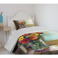 Bouquet in a Vase Art Bedspread Set