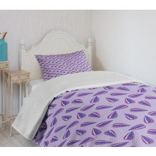 Pattern of Flower Seeds Bedspread Set