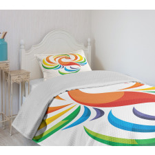 Rainbow Toned Bird Bedspread Set