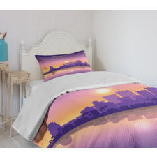 American City Skyline Dawn Bedspread Set