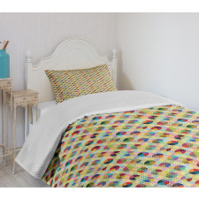 Circular Tile Arrangement Bedspread Set