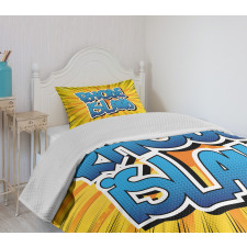 Comic Book Style Bedspread Set