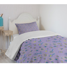 Bugs and Insects Pattern Bedspread Set