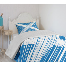 National Flag Scribbled Bedspread Set