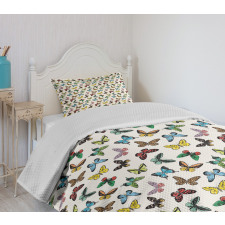 Colorful Butterflies Fun Bedspread Set