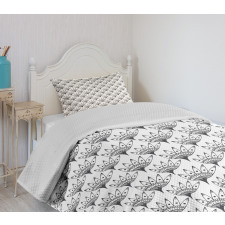 Tiribal Greyscale Pattern Bedspread Set