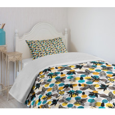 Spring Bugs and Leaves Bedspread Set