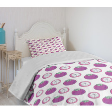 Exotic Mangosteen Pattern Bedspread Set