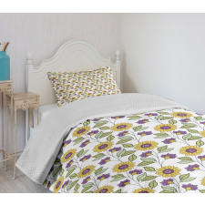 Spring Season Nature Growth Bedspread Set