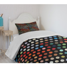 Brush Stroke with Colors Bedspread Set