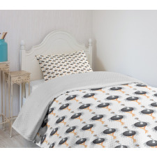 Female Dancing Bird Bedspread Set