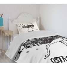 Minimalist Watercolor Bird Bedspread Set