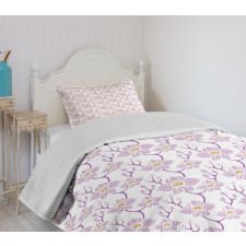 Soft Tone Flowers Romantic Bedspread Set