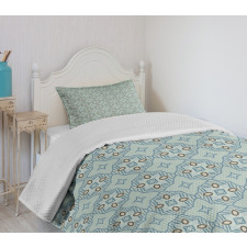 Abstract Tile Lattice Mosaic Bedspread Set