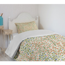 Small Flowers and Berries Bedspread Set