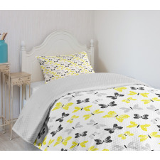 Butterflies Grunge Wings Bedspread Set