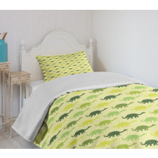 Pattern of Stegosaurus Bedspread Set
