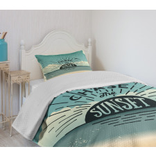 Typographic Chase the Sunset Bedspread Set