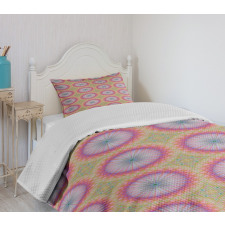 Blended Color Fractal Motif Bedspread Set