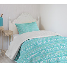 Aquatic Colored Shapes Bedspread Set