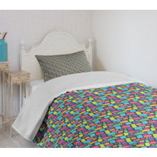 Cobblestone-like Shapes Bedspread Set