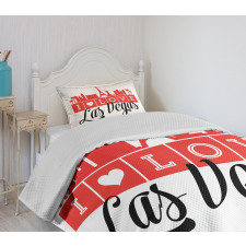 Writing with Landmarks Bedspread Set