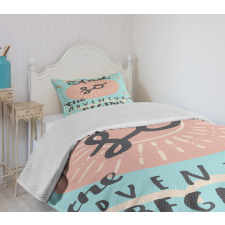 Circle and Sun Motif Pattern Bedspread Set