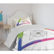 Rainbow Triangle Bedspread Set