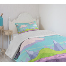 Abstract Fairy Tale Scene Bedspread Set