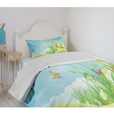 Spring Meadow Hills Cartoon Bedspread Set