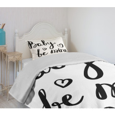 Modern Motivating Message Bedspread Set