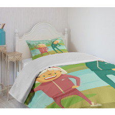 Retirement Activity Design Bedspread Set