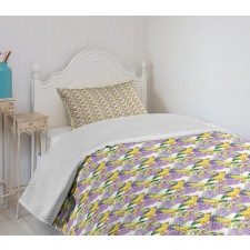 Tropical Yellow Parrot Birds Bedspread Set