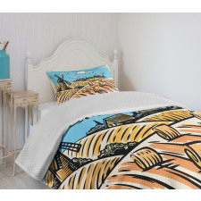 Windmillnd Hay Bales Bedspread Set