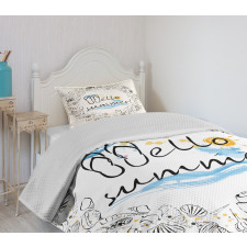 Hello Summer Seashells Bedspread Set