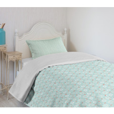 Pastel Doodled Circles Bedspread Set