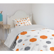 Abstract Hexagons Pattern Bedspread Set